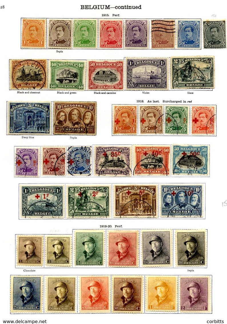 BELGIUM 1849-1936 M & U Collection Fairly Complete From A Good Range Of Early & Middle Issues, 1911 Exhibition & Charler - Autres & Non Classés