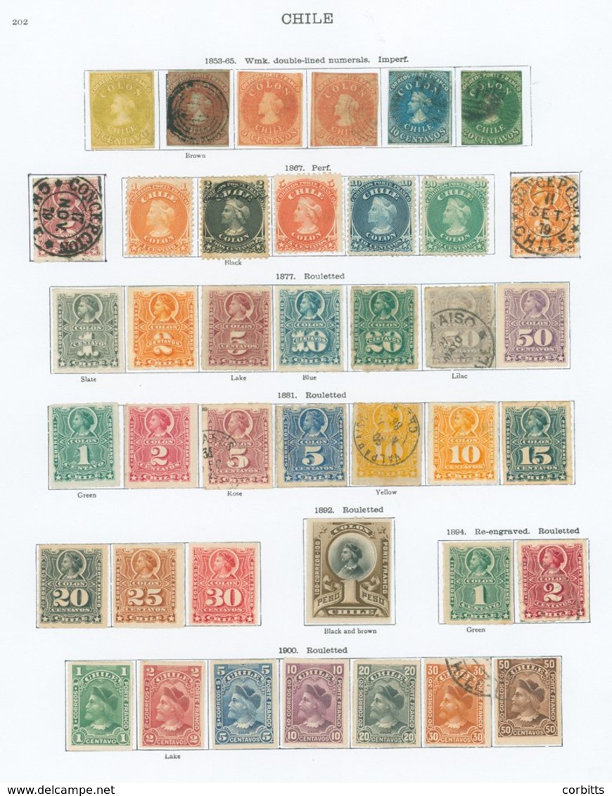 CHILE 1853-1936 Virtually Complete M Or U Collection Incl. 1910 Centenary Of Independence Set M, 1936 Discovery Of Chile - Andere & Zonder Classificatie