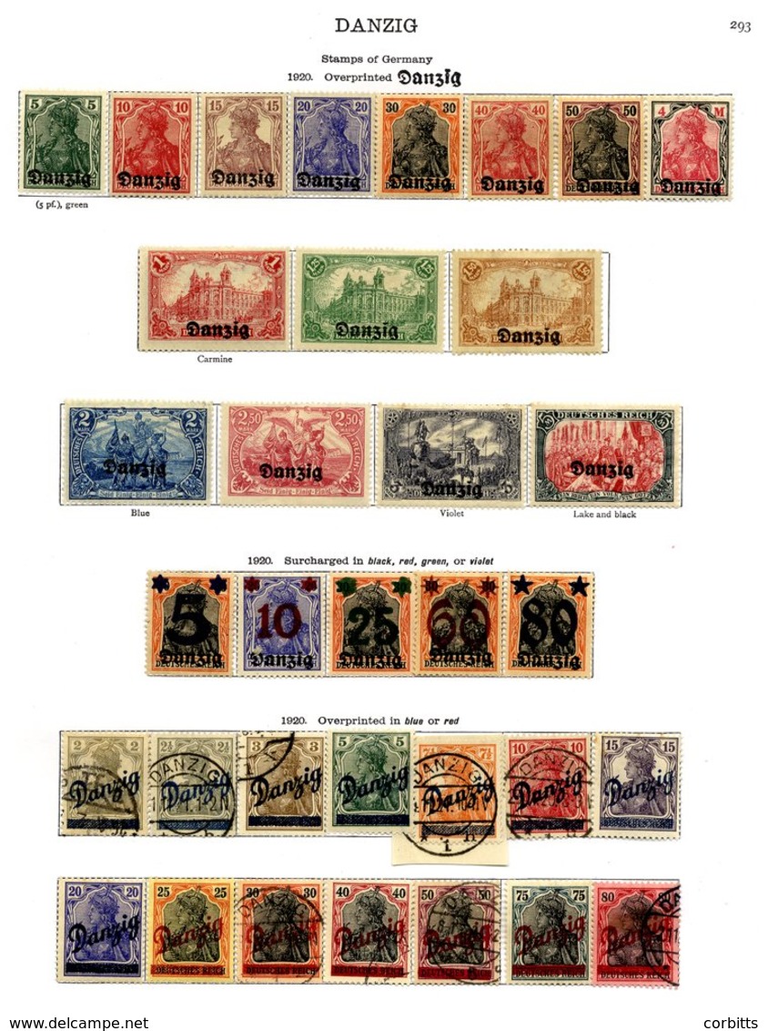 DANZIG 1920-1935 Predominantly M Collection Complete Incl. 1924 Pictorial Set (Cat. £140), 1930 Constitution Set (Cat. £ - Other & Unclassified