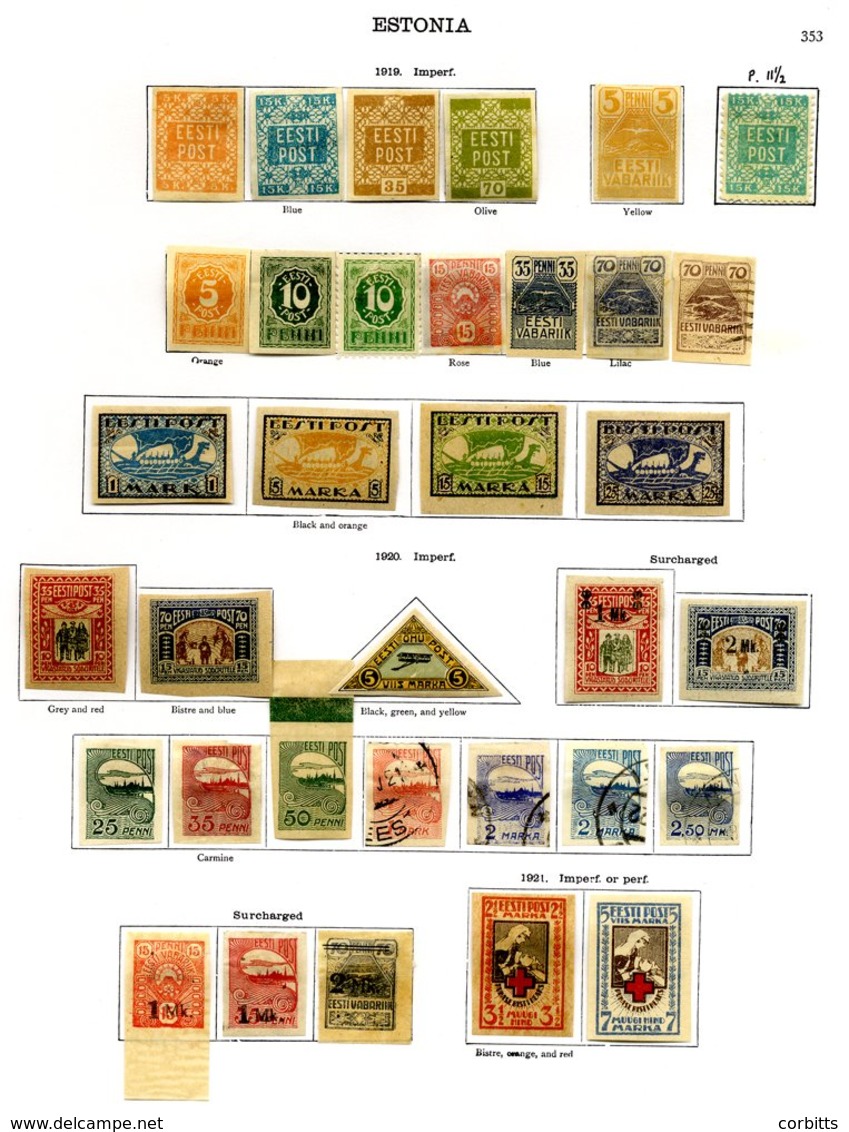 ESTONIA 1919-1936 Collection With 1923 Airs M (opts), Good Commemoratives Etc. Clean Lot. Cat. £800 Approx. (137) - Other & Unclassified