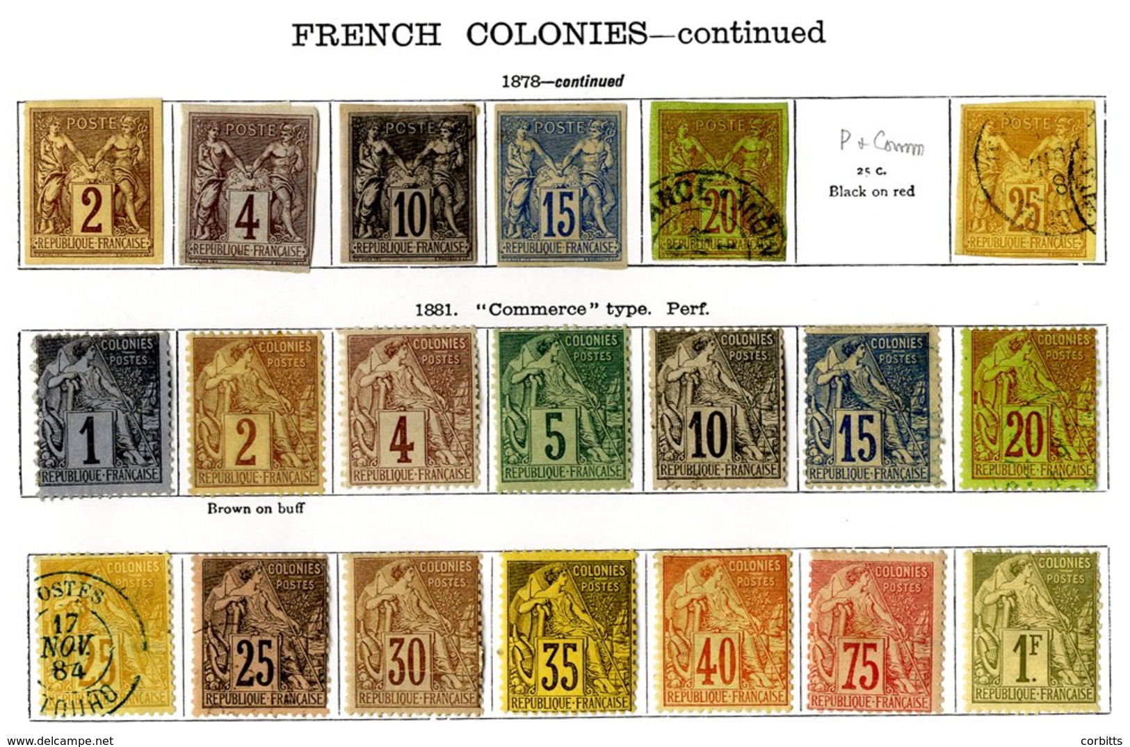 FRENCH COLONIES General Issues 1859-1881 Collection Mainly M With 1859-70 To 80c (20c & 40c U), 1870 To 80c (exc. 5c), 1 - Autres & Non Classés