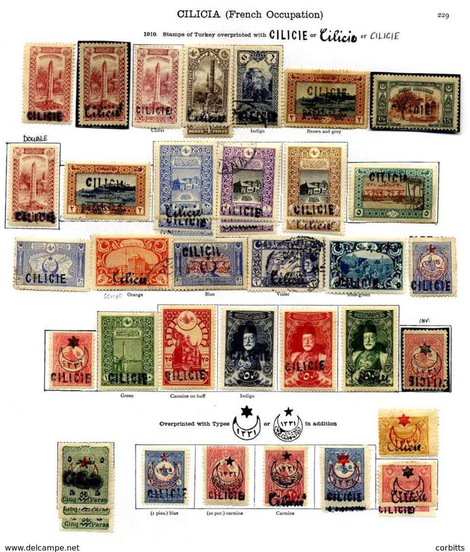 FRANCE (CILECIA) 1919-1920 Mainly M Collection Commencing With Range Of Turkish Stamps Handstamped/optd. French Issues S - Sonstige & Ohne Zuordnung