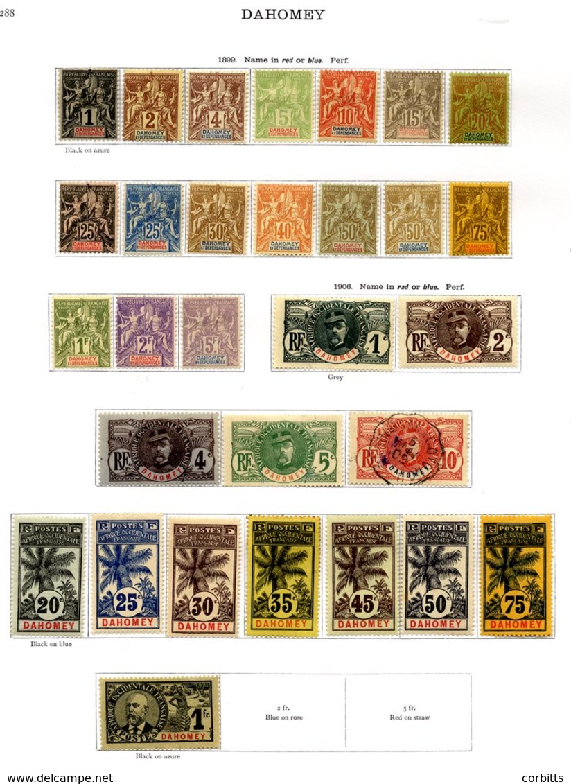 FRANCE (DAHOMEY) 1899-1931 Collection Incl. 1899 Tablet Types To 5f M, 1906 To 1f, 1913 To 5f & 1925-27 To 5f Etc. Cat.  - Sonstige & Ohne Zuordnung