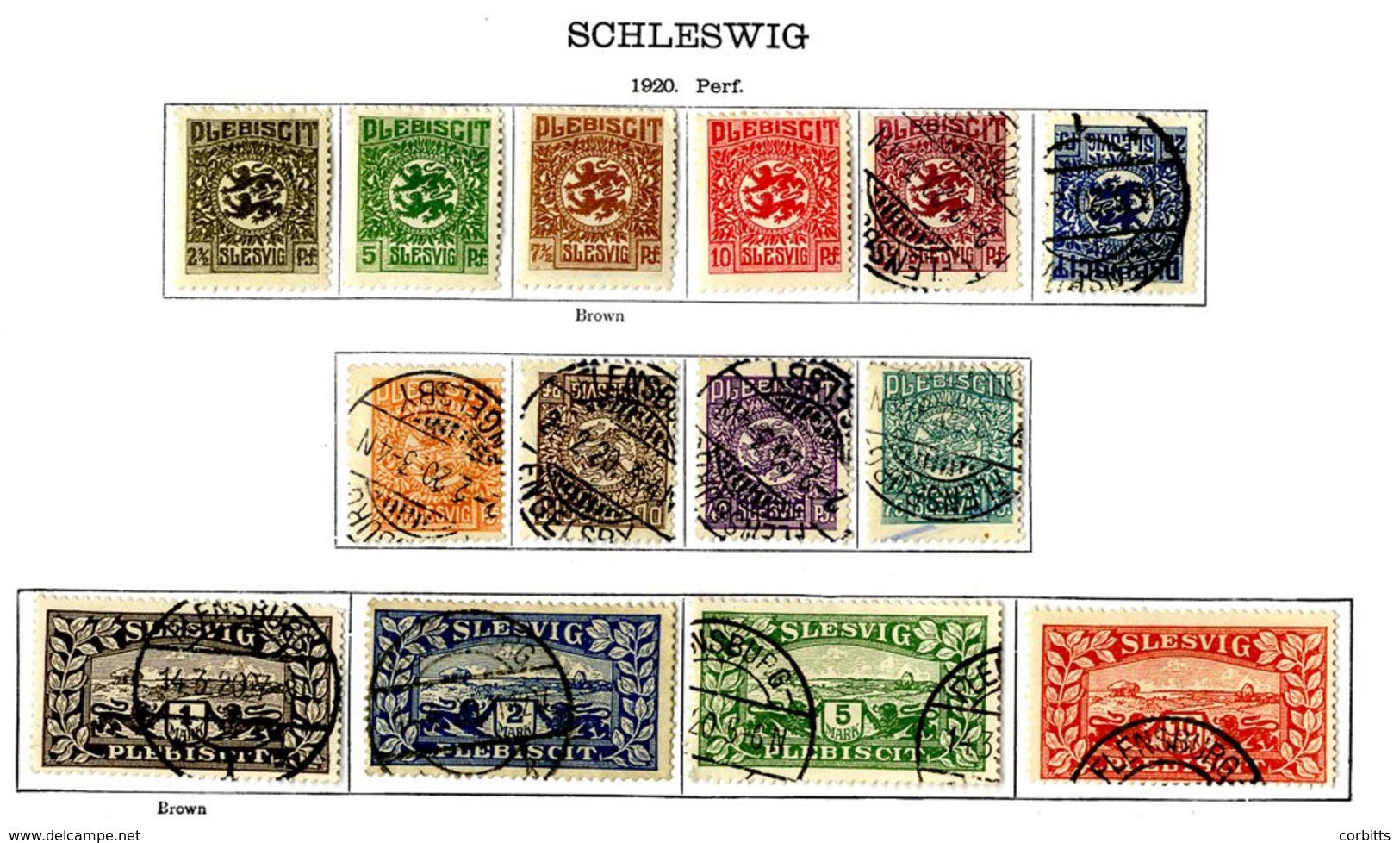 GERMAN STATES SCHLESWIG - HOLSTEIN Range Incl. SCHLESWIG 1864 Rouletted Values To 4s U, HOLSTEIN 1864 Small & Large Lett - Otros & Sin Clasificación