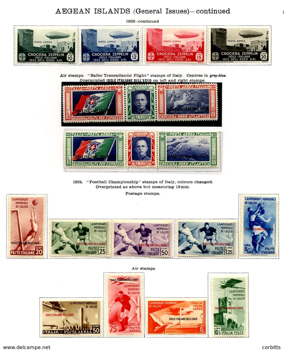 ITALY (AEGEAN ISLANDS) 1913-30's Collection With Sets Of 10 For Each Island (mixed M & U), Ferrucci Sets Ovptd, 1930 Hyd - Other & Unclassified