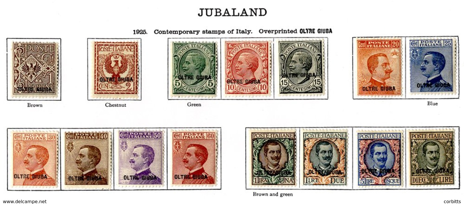 ITALY (JUBALAND) Collection With 1925 To 10l M, 1925/26 Set Of 5 (30c U) Rest M, Few Later Etc. Cat. £660. (42) - Other & Unclassified