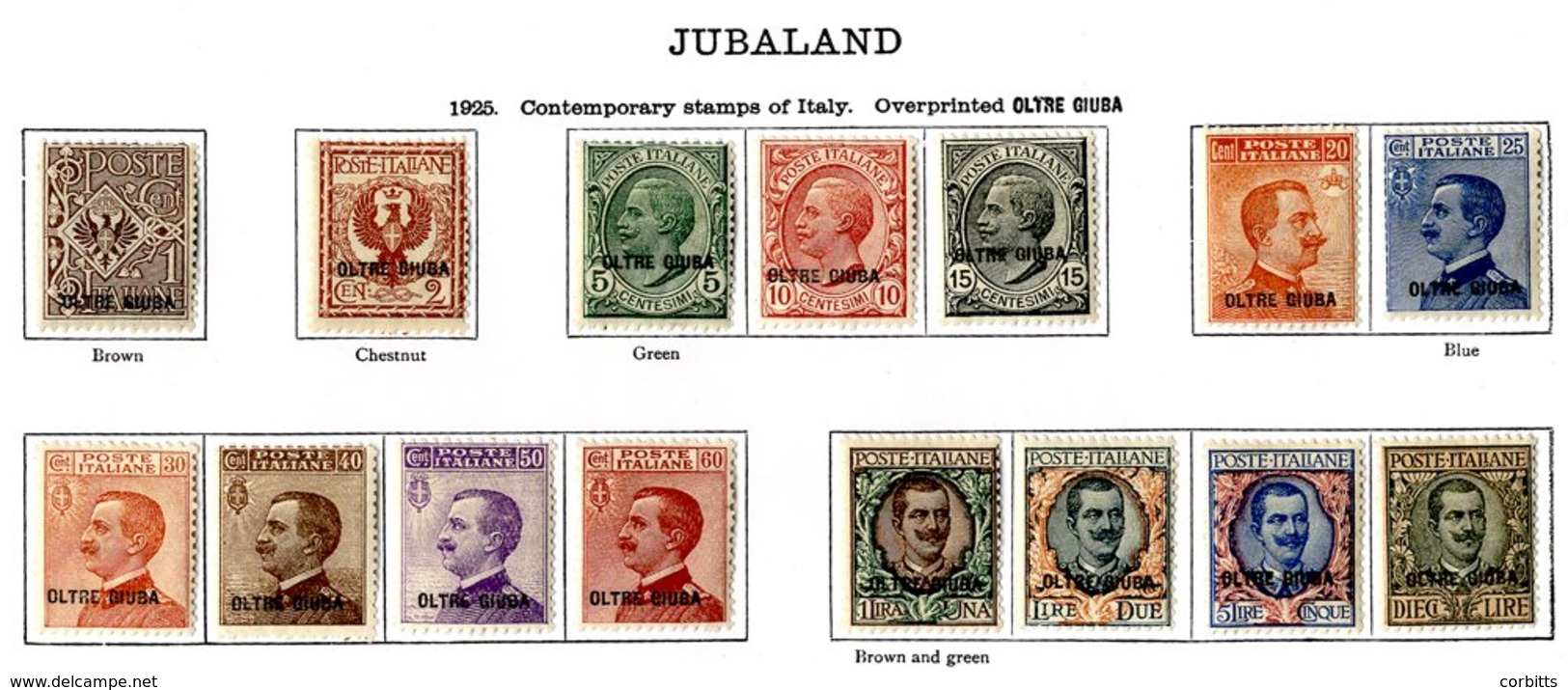 ITALY (JUBALAND) Collection With 1925 To 10l M, 1925/26 Set Of 5 (30c U) Rest M, Few Later Etc. Cat. £660. (42) - Autres & Non Classés