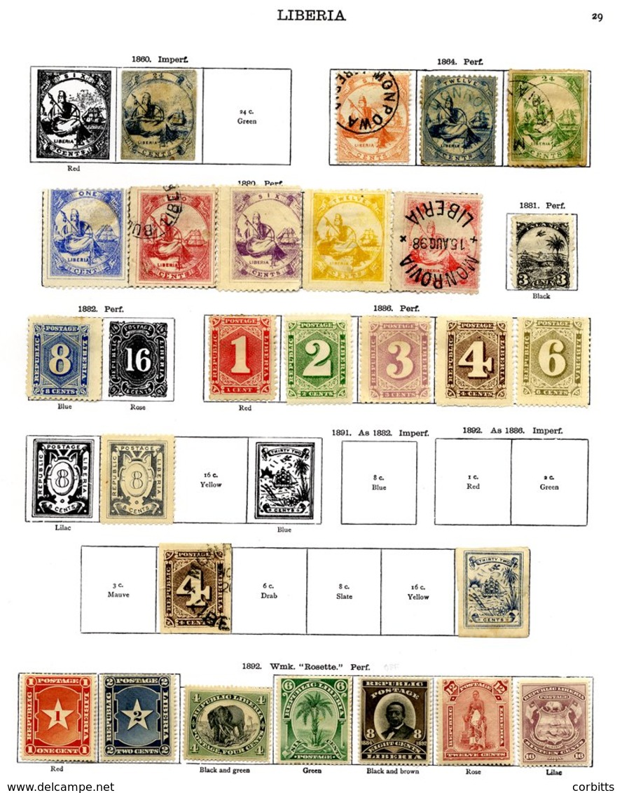 LIBERIA 1860-1928 M & U Collection. (140) - Other & Unclassified