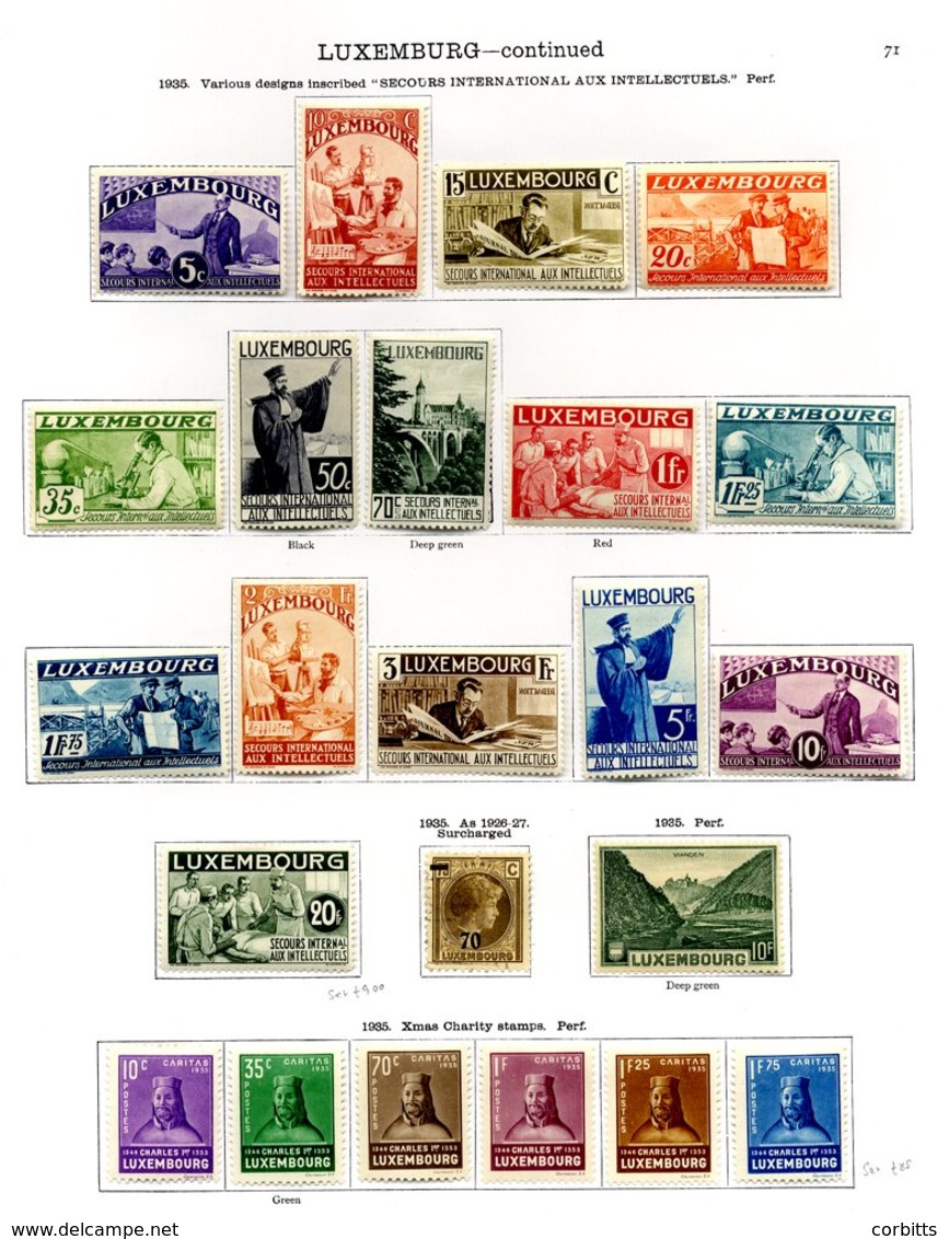 LUXEMBOURG 1852-1935 M & U Collection Fairly Complete Incl. 1852 10c  & 1sgr U, 1859 To 40c U, 1865 To 40c (exc. 37½c),  - Other & Unclassified