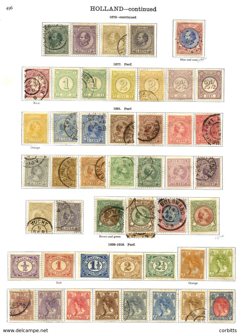 NETHERLANDS 1852-1936 M & U Complete Collection Incl. 1852-63 5c Unused (large Margins), 5c, 10c & 15c U, 1864 5c, 10c & - Other & Unclassified