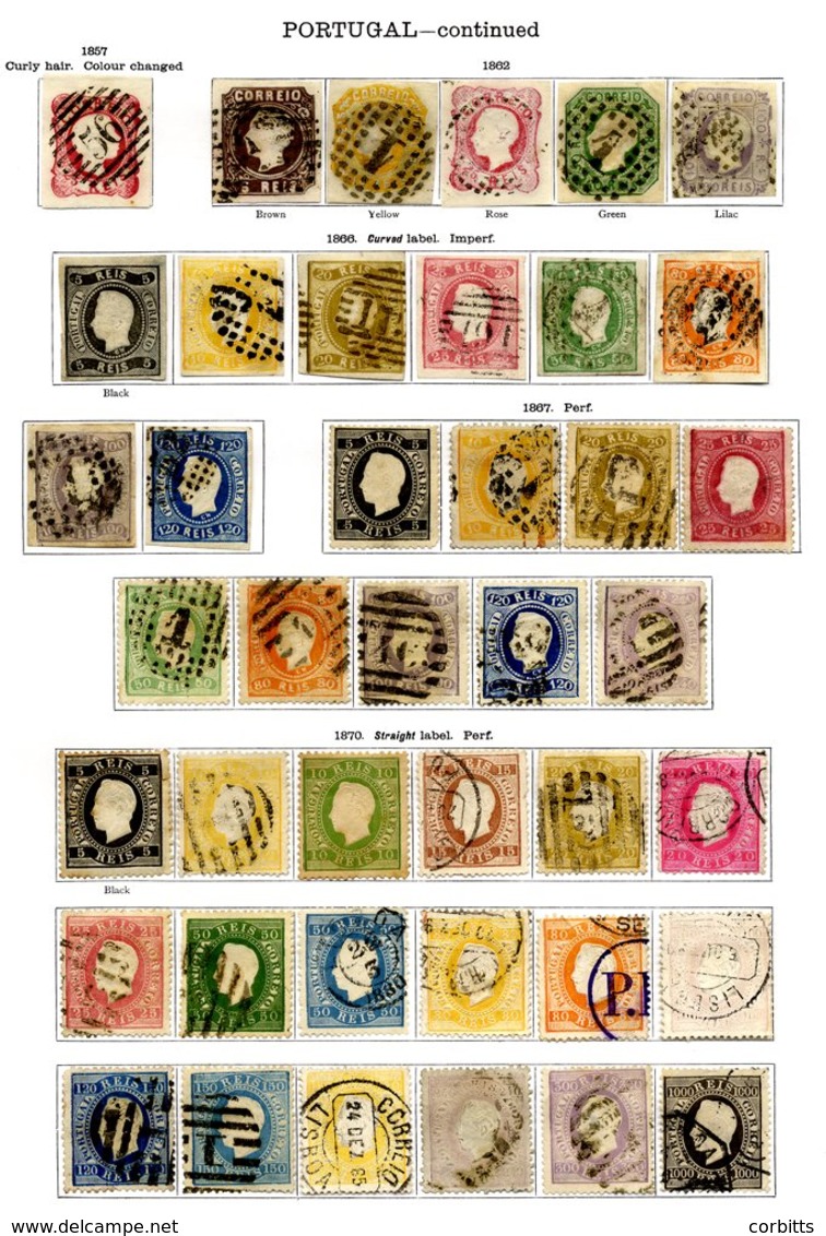 PORTUGAL 1853-1931 Comprehensive Collection & Virtually Complete (for The Leaves) Mixed M & U With Good Imperfs. Incl. 1 - Autres & Non Classés