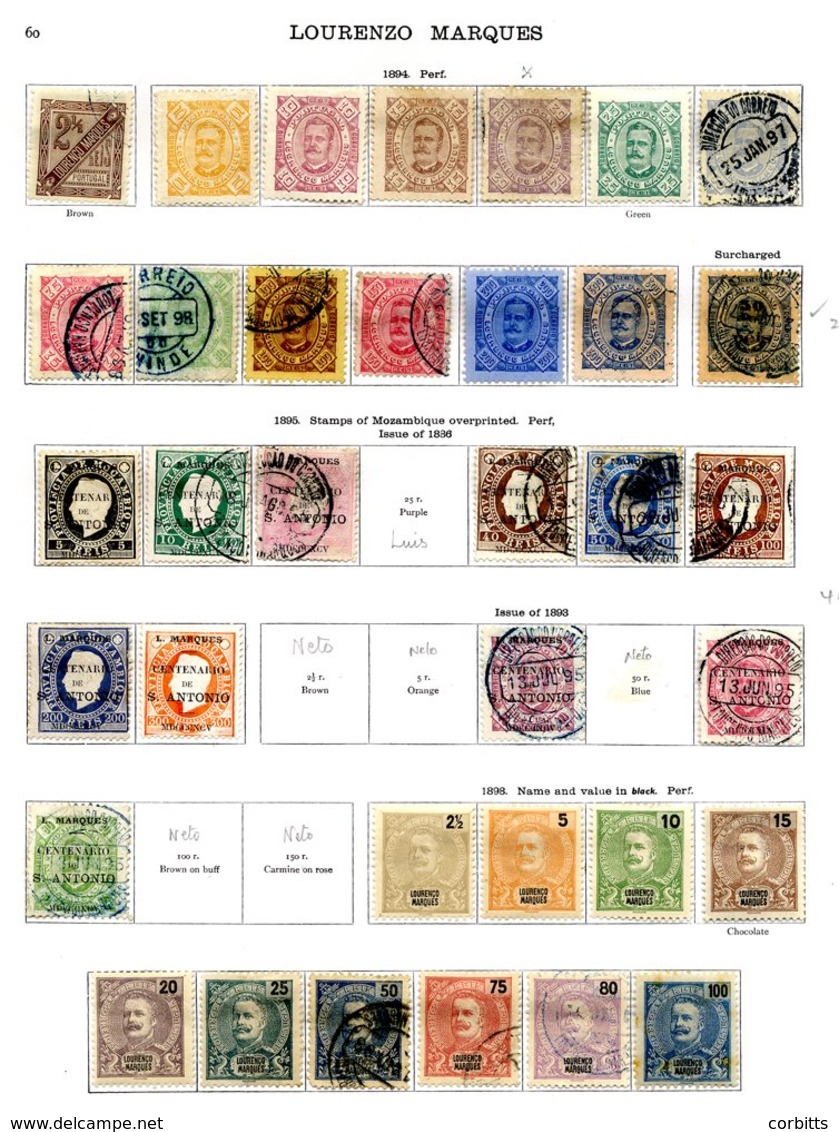 PORTUGAL (LOURENZO MARQUES) 1894-1920 M & U Collection Incl. Good Range All Periods Incl. Scarce Defins. & Surcharges Et - Other & Unclassified