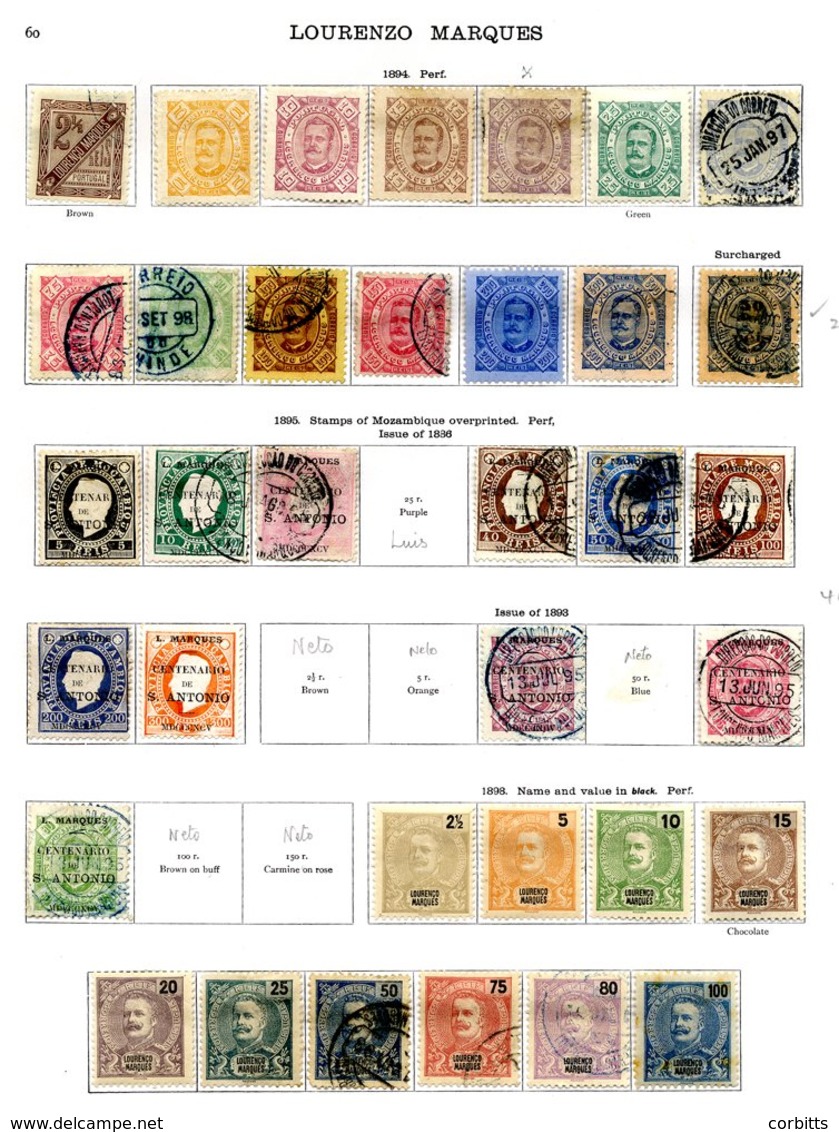 PORTUGAL (LOURENZO MARQUES) 1894-1920 M & U Collection Incl. Good Range All Periods Incl. Scarce Defins. & Surcharges Et - Otros & Sin Clasificación