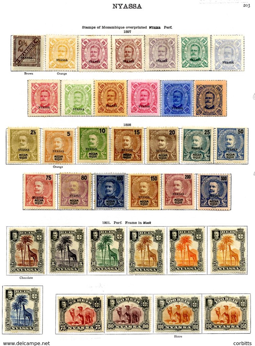PORTUGAL (NYASSA) 1897-1925 Collection On Printed Leaves & Complete (for The Leaves) All M. Good Lot. Cat. £1250 Approx. - Sonstige & Ohne Zuordnung