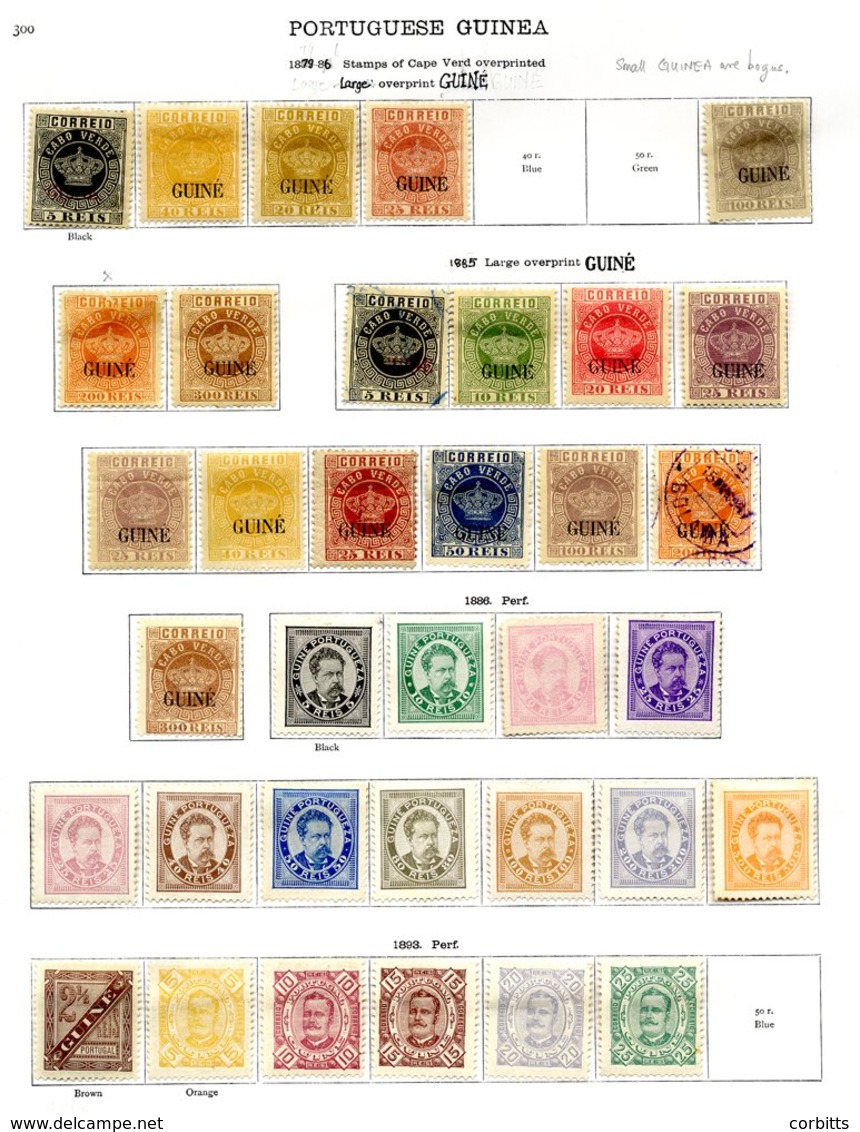 PORTUGUESE GUINEA 1879-1933 Collection Incl. Range Of GUINE Opts. 1886 To 300r M, 1902 Range Of Surcharges M & Ceres Etc - Autres & Non Classés