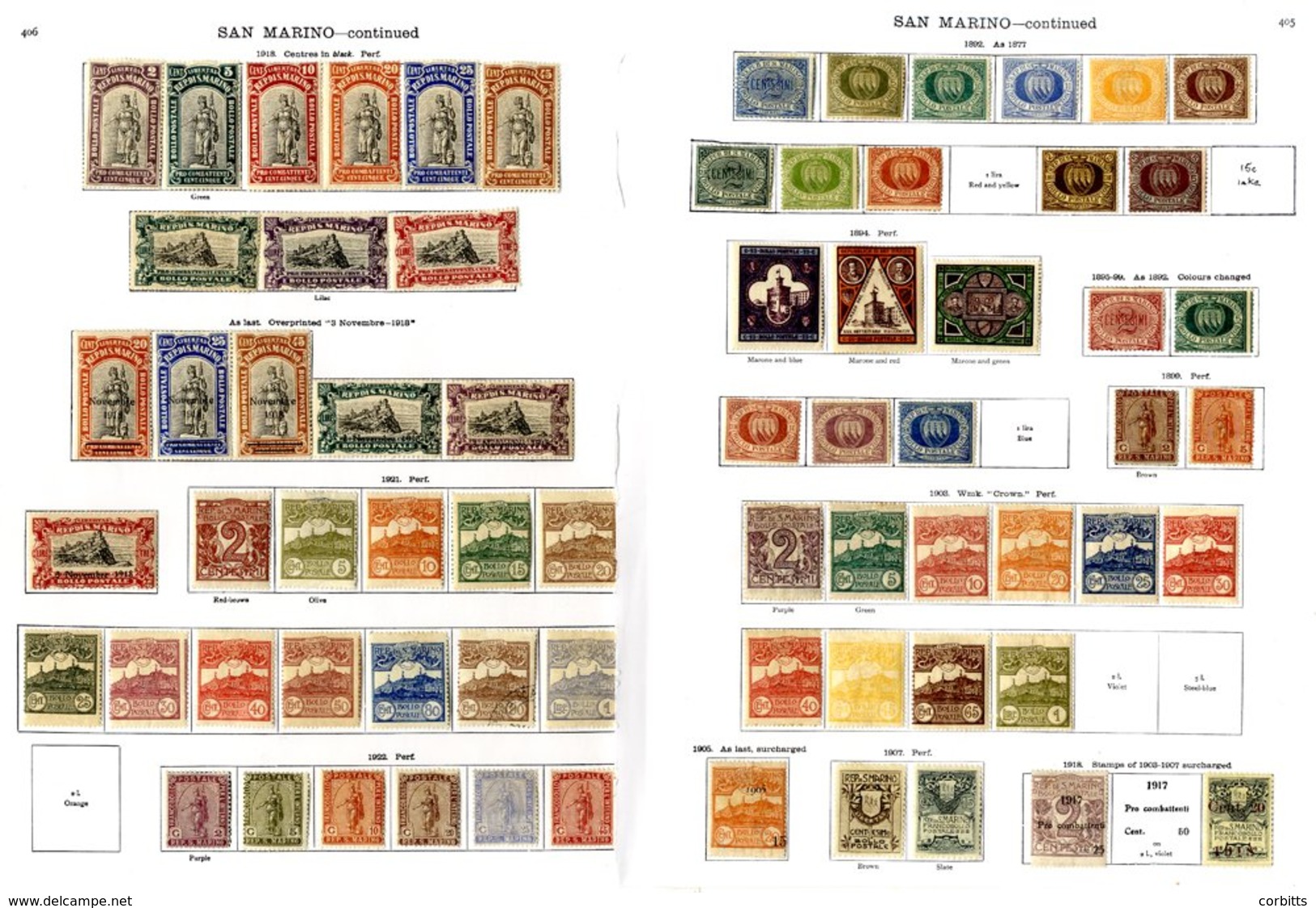 SAN MARINO 1877-1936 M & U Collection With Useful Earlies Incl. 1931 Air Set M, 1932 Railway, Garibaldi M, 1933 Zeppelin - Sonstige & Ohne Zuordnung