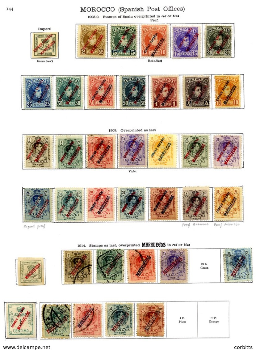 SPAIN (MOROCCO) 1903-1936 M & U Collection Incl. 1903-09 To 10p, 1909 Set To 10p, 1926 Red Cross Set Etc. Well Worth Exa - Sonstige & Ohne Zuordnung