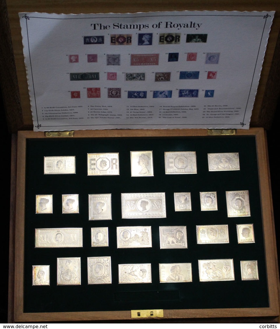 SILVER STAMPS The Stamps Of Royalty Collection, 25 Different Great Britain Stamp Replicas In Hallmarked Sterling Silver  - Other & Unclassified