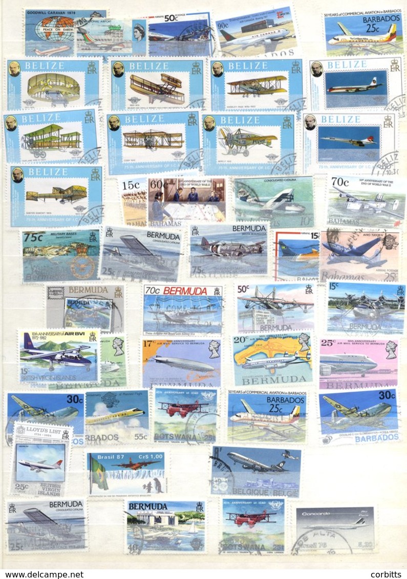 AIRCRAFT Stock Book & Album Ranges Of M/UM Or FU, Singles/sets, Few FDC's Etc. - Other & Unclassified