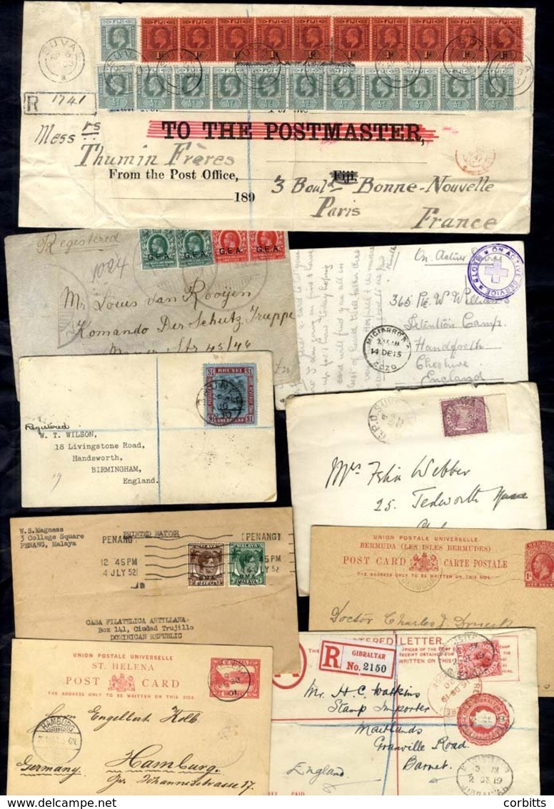 BRITISH COMMONWEALTH An Accumulation Of Covers And Cards, (and Some Loose Stamps) Includes British West Indies, Southern - Other & Unclassified