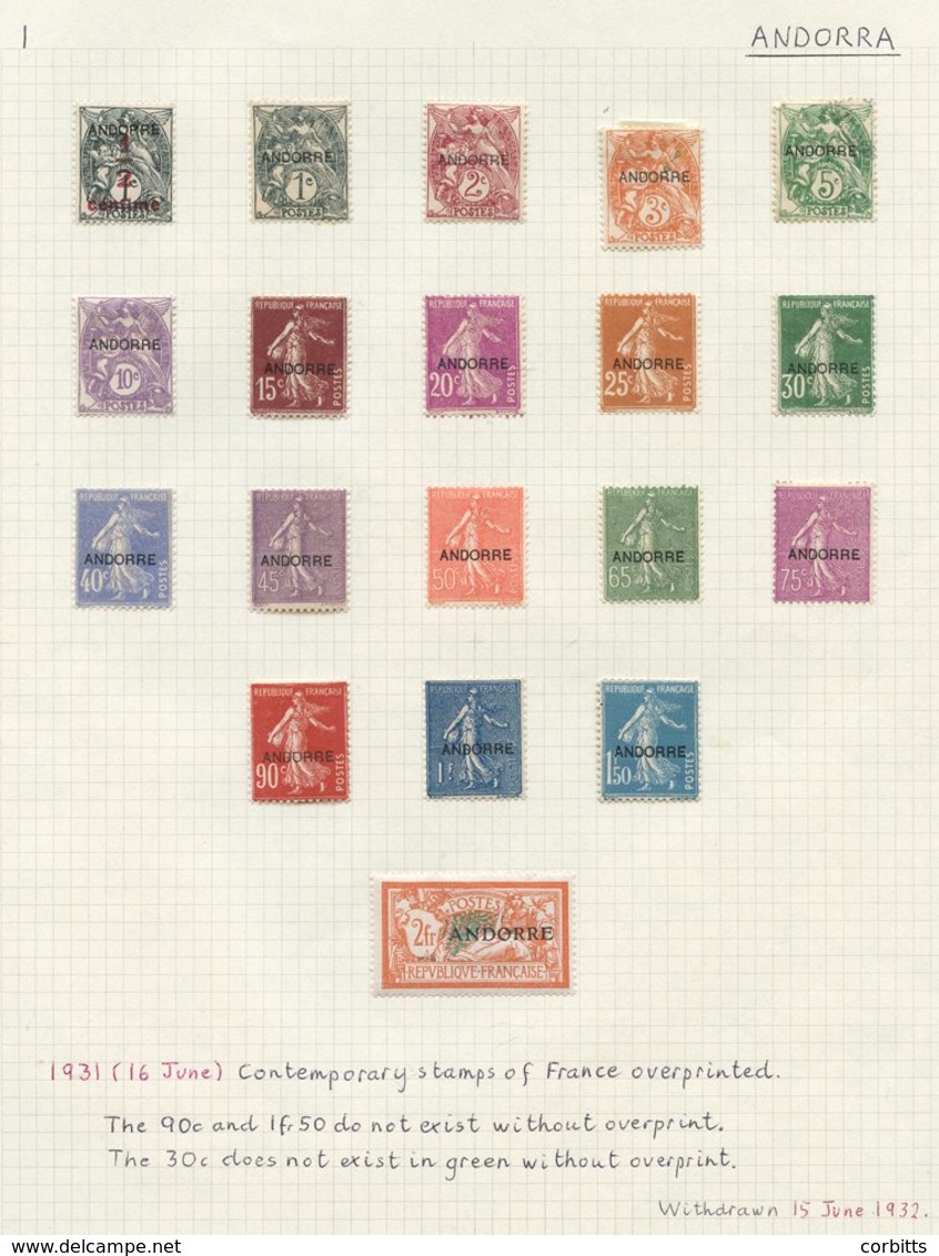 1931-85 M Collection On Leaves Incl. 1931 Optd Vals To 2f, 1902 Pictorials Vals (36) To 50f, 1944 Pictorial Set Of 39, 1 - Autres & Non Classés