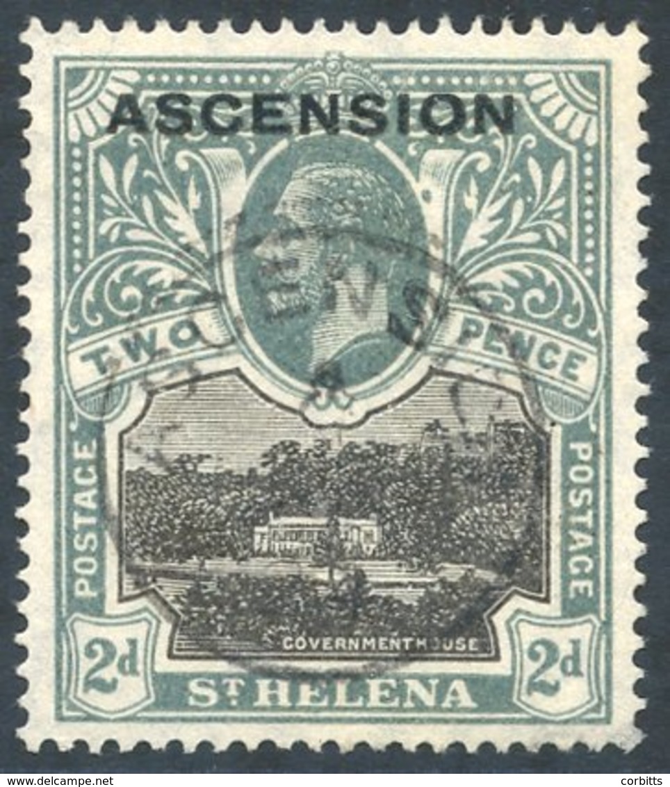 1922 2d Black & Grey With Variety, Blot On Scroll, Superb Used Example, SG.4b. Cat. £650 - Otros & Sin Clasificación