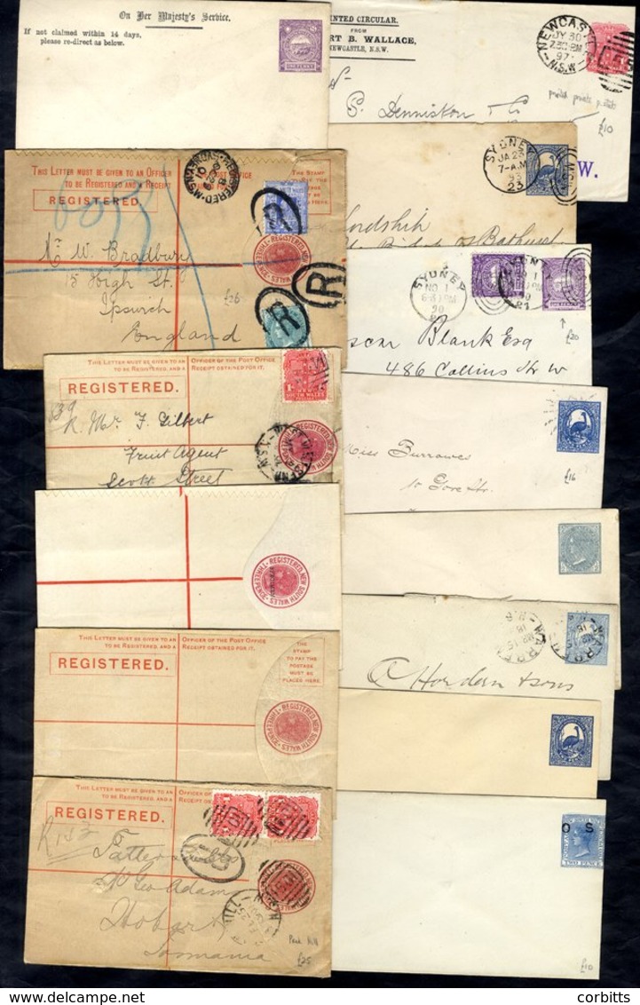 Postal Stationery: Interesting Group Of Used & Unused Items Incl. Registered Envelopes (5) 'specimen' Noted Envelopes (8 - Autres & Non Classés