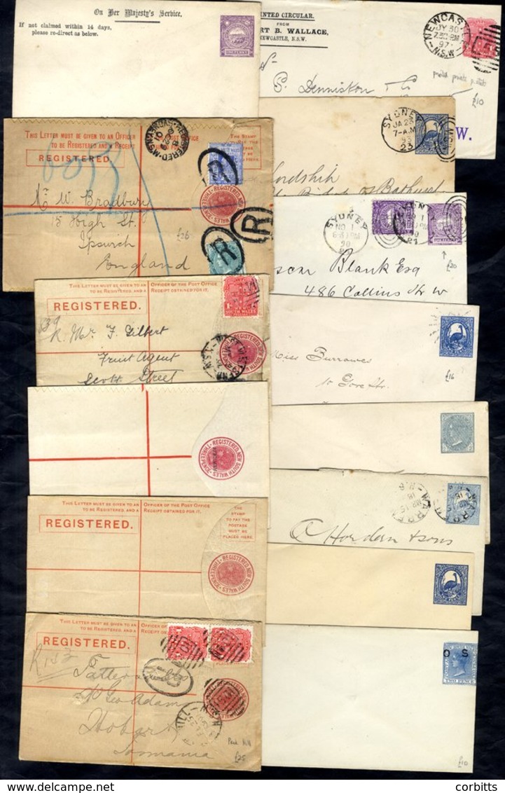 Postal Stationery: Interesting Group Of Used & Unused Items Incl. Registered Envelopes (5) 'specimen' Noted Envelopes (8 - Other & Unclassified