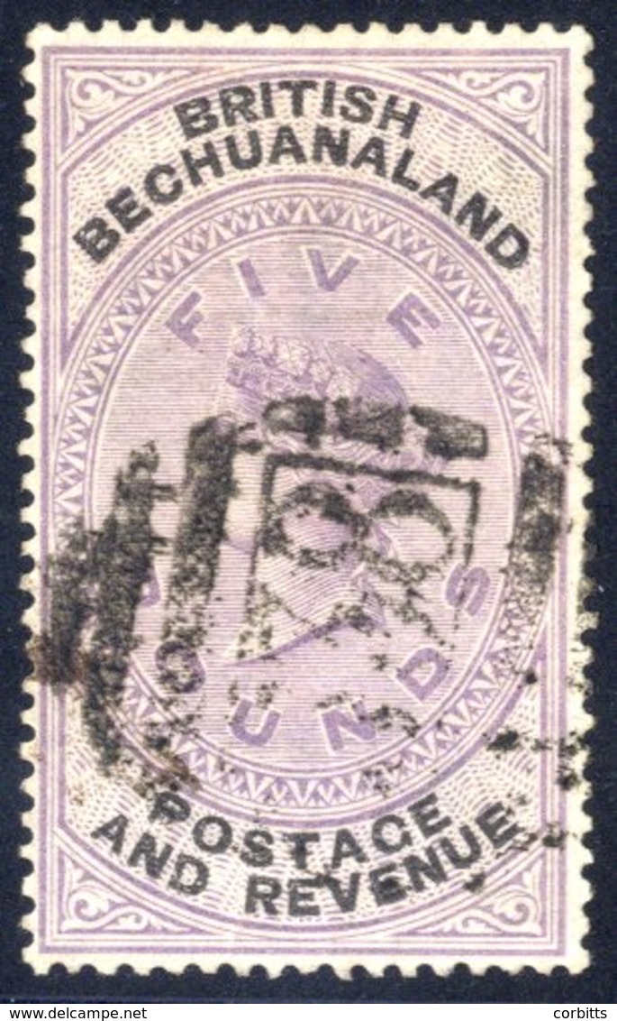 1888 £5 Lilac & Black, FU With '638' Obliterator, SG.21. Scarce. (1) Cat. £1700. - Sonstige & Ohne Zuordnung