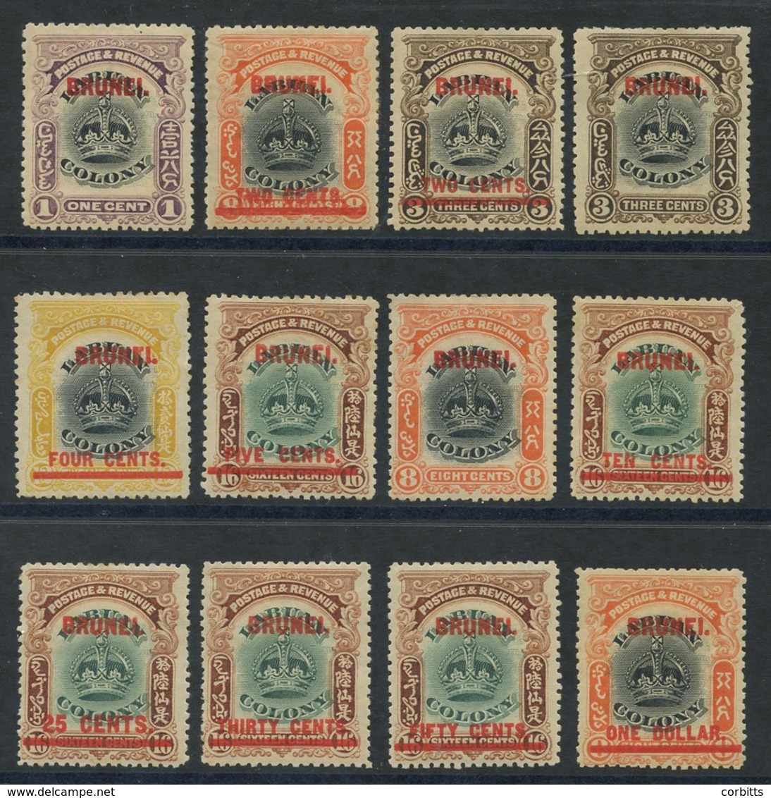 1906 Set To $1 Fresh M (the 4c Unused), SG. 11/22. Cat. £600 (12) - Otros & Sin Clasificación