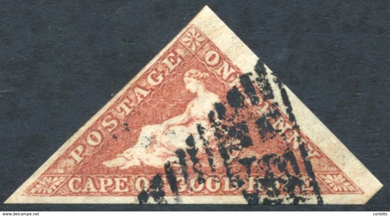 1853 1d Red-brown On Slightly Blued Paper, Good To Enormous Margins, Crisp Cancel, SG.3a. - Otros & Sin Clasificación