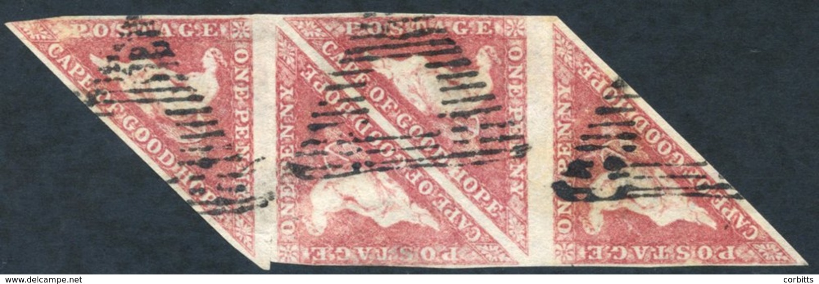 1855 1d Rose Irregular U Block Of Four, Margins Good To Touched In Places, Small Thin Spot On The Lower Centre Stamp By  - Otros & Sin Clasificación