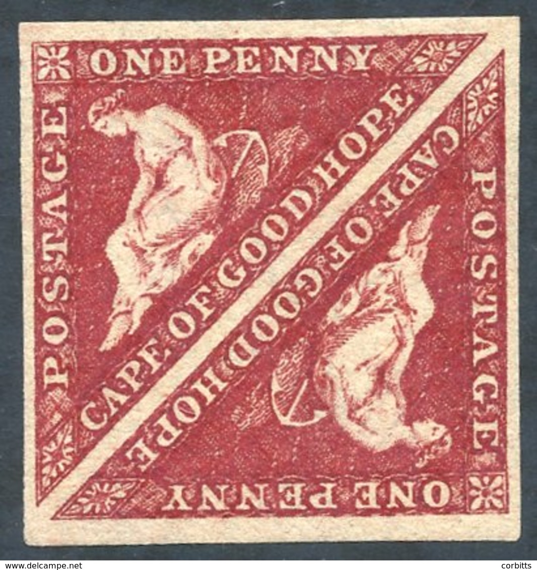 1863-64 1d Deep Carmine Red, Fresh M, SG.18. Cat. £650+. (2) - Other & Unclassified