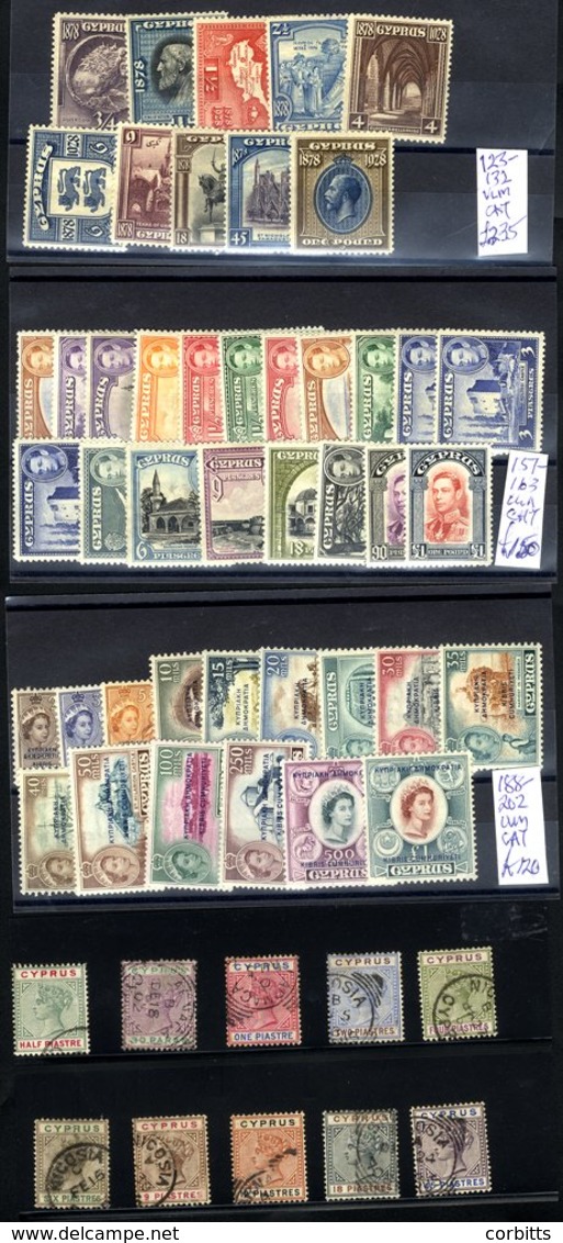 1894-96 Colours Changed CCA Set To 45pi VFU, SG.40/49, 1928 British Rule Set M, SG.123/132, 1938 KGVI Defin Set M, SG.15 - Other & Unclassified