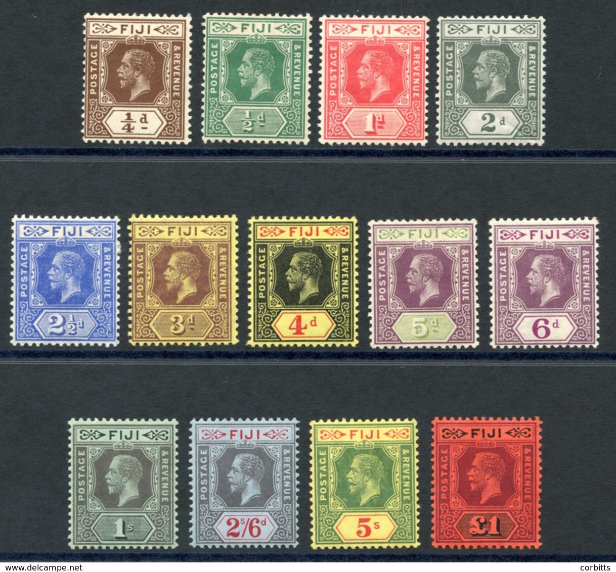 1912-23 MCCA Set, M (2d Crease), SG.125/137. (13) Cat. £300. - Autres & Non Classés