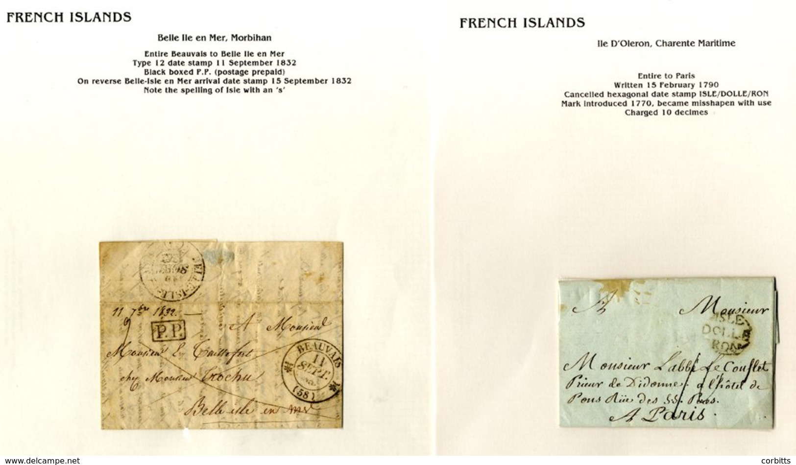 1790-1989 Collection Of French Islands Comprising U & Unused PPC's Of Islands Such As Re, Belle Isle, Longue, Tudy, Gile - Autres & Non Classés