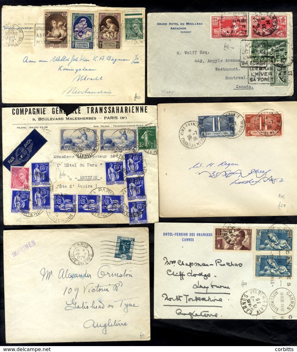 1930's Covers  - Mainly Commercial Mail With Good Frankings Including Many Better Commemorative Issues: Registered, Expr - Sonstige & Ohne Zuordnung