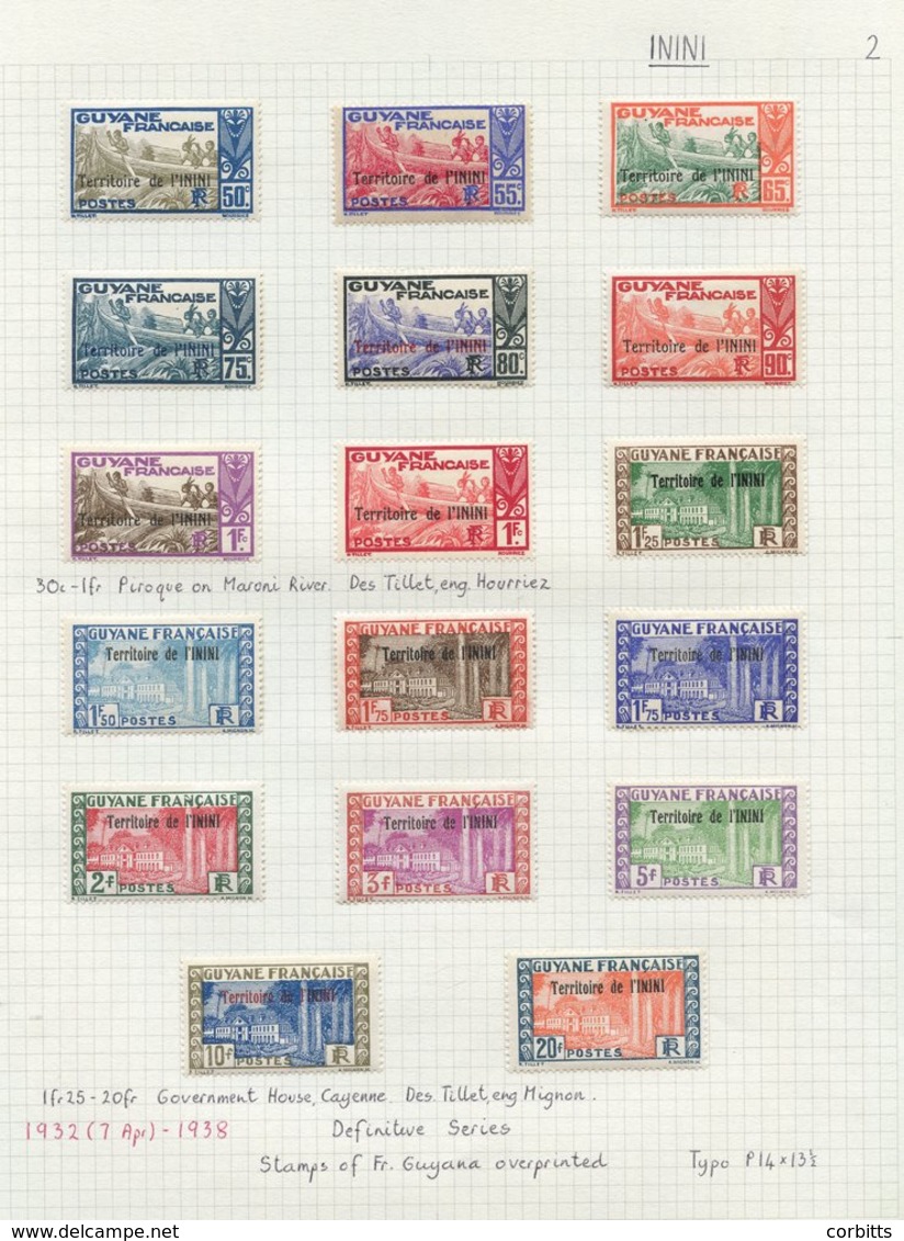 GUIANA - ININI 1930-41 M Collection Of 86 Stamps (appears Complete) Generally Fine. Also Fezzan -Ghadames 1946-49 M Coll - Sonstige & Ohne Zuordnung