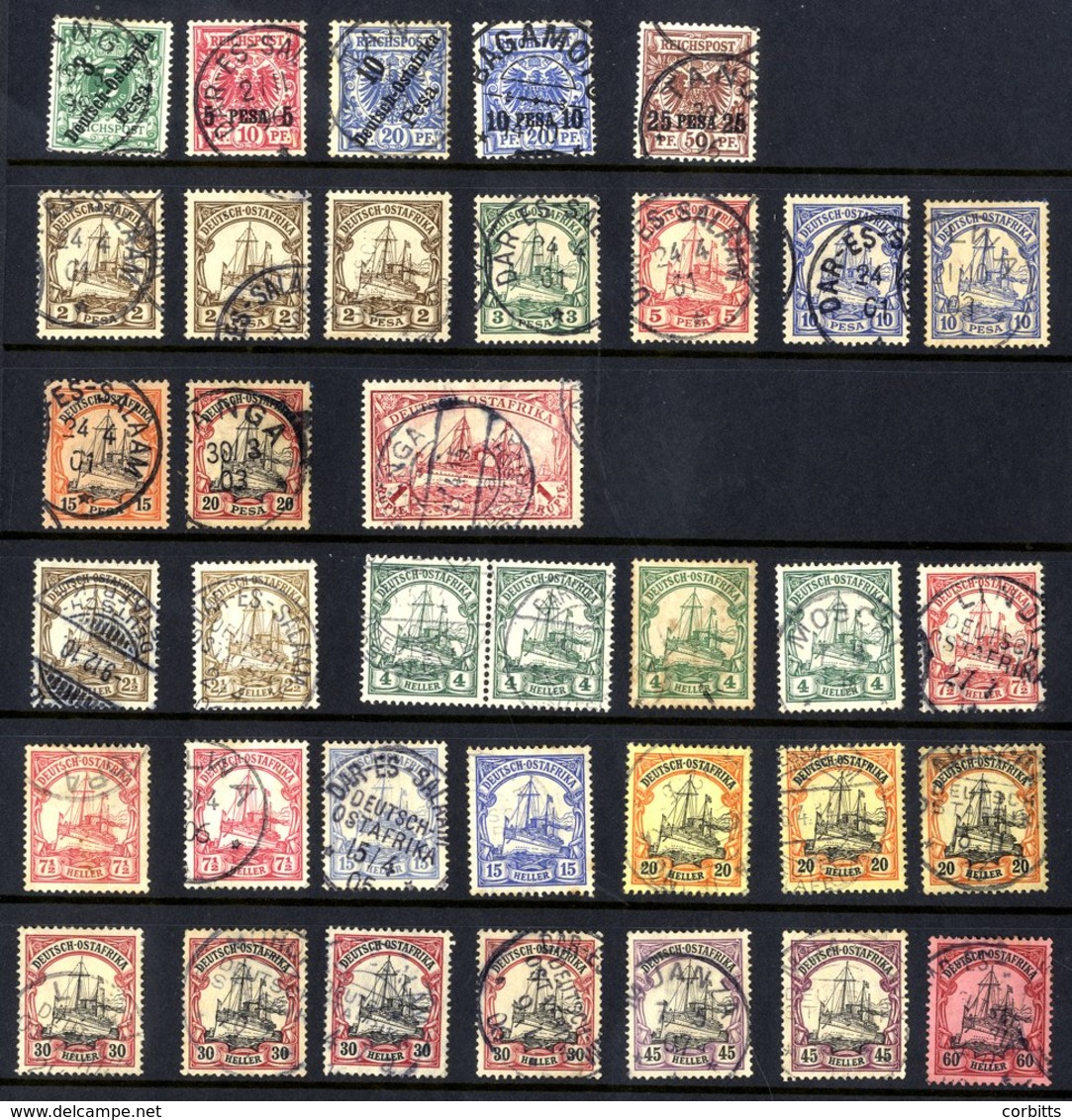 GERMAN EAST AFCRICA 1893-1920 Chiefly FU Range Incl. 1893 10p On 20pf, 1896-99 25p On 50pf, Balance Yacht Types With Val - Autres & Non Classés