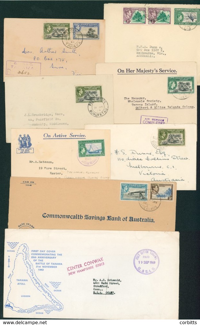 20thC Fine Group Of Covers, Many KGVI With Values To 2/6d On 1945 WWII  Illustrated Cover, NZ Patriotic Fund Board - Fun - Sonstige & Ohne Zuordnung