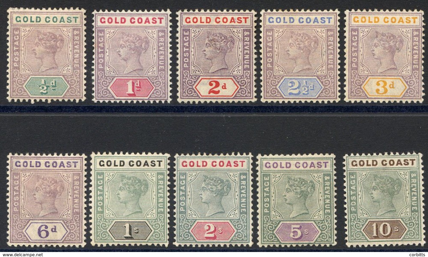 1889-1902 CCA Set M, SG.26/34. Cat. £400. (10) - Sonstige & Ohne Zuordnung