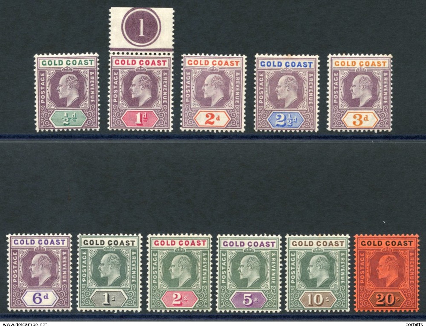 1902 CCA Set, Fine M (10s Tone Spot), SG.38/43. (11) Cat. £400. - Autres & Non Classés