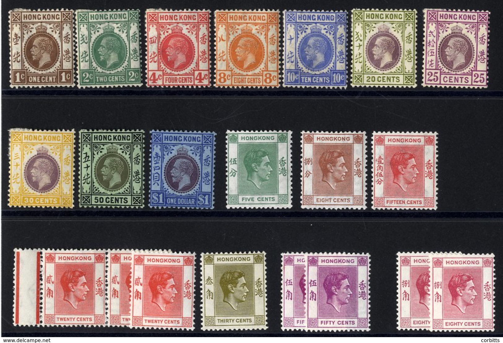 1921-37 Part Set From 1c To $1 M (10 Vals), SG.140/156, Also 1938-52 KGVI Defins M Or UM, Odd Vals Comprising 5c, 8c, 15 - Sonstige & Ohne Zuordnung