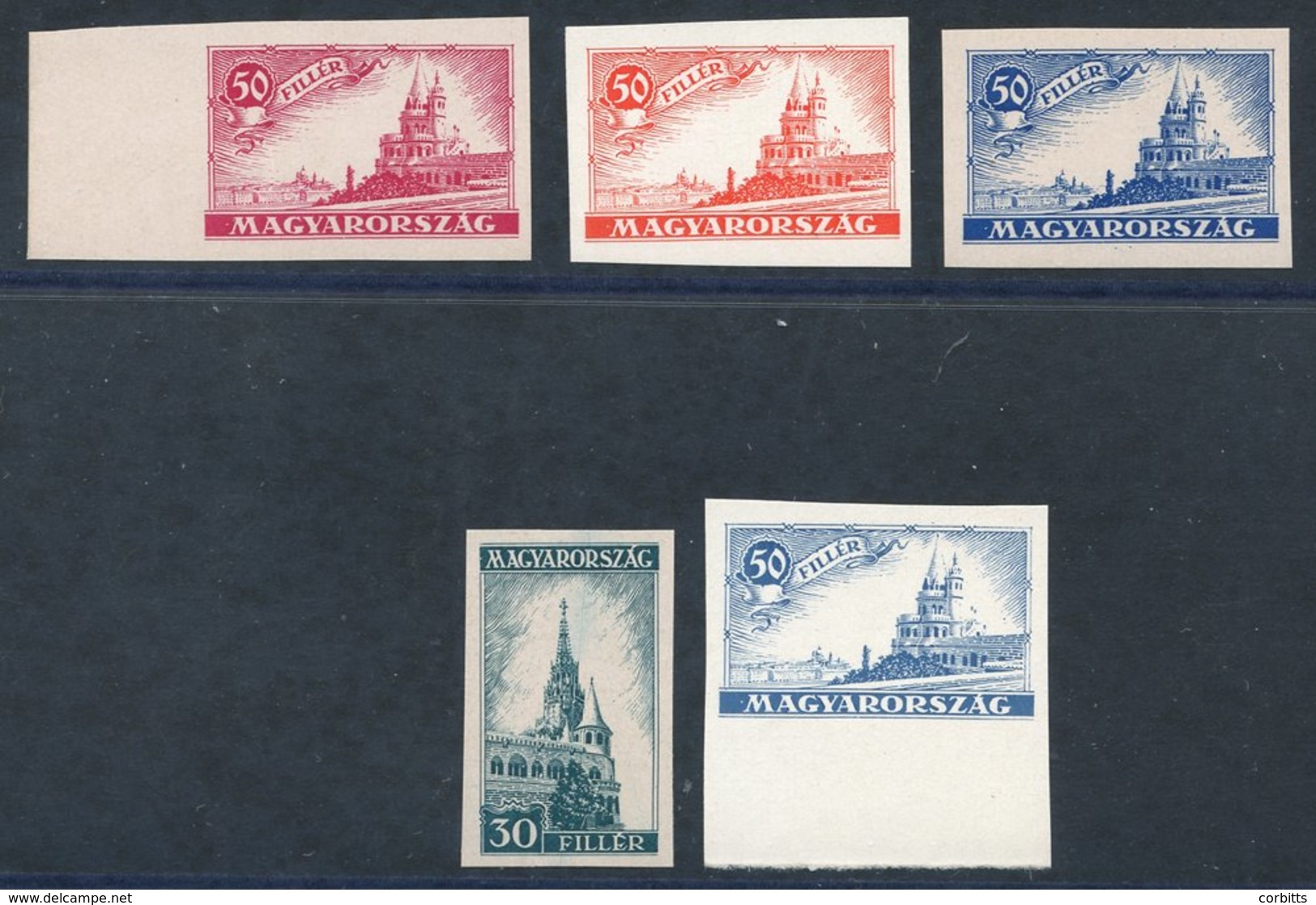 1926 50 Filler Showing Matthias Cathedral Eckerlin Essays On Ungummed Paper In 5 Different Colours For The Promotion Of  - Otros & Sin Clasificación