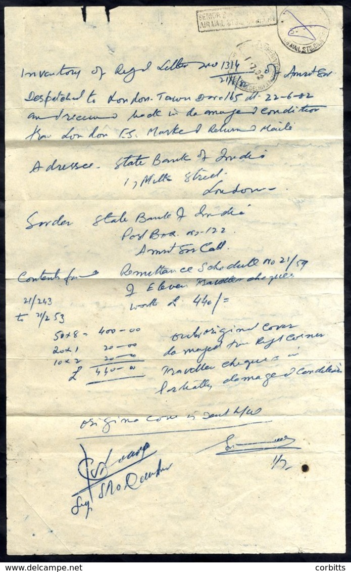 1982 Crash Mail '707' Crash At Bombay In Monsoon 22nd June, The Plane From Singapore, Bangkok & Madras, Overshot The Air - Otros & Sin Clasificación