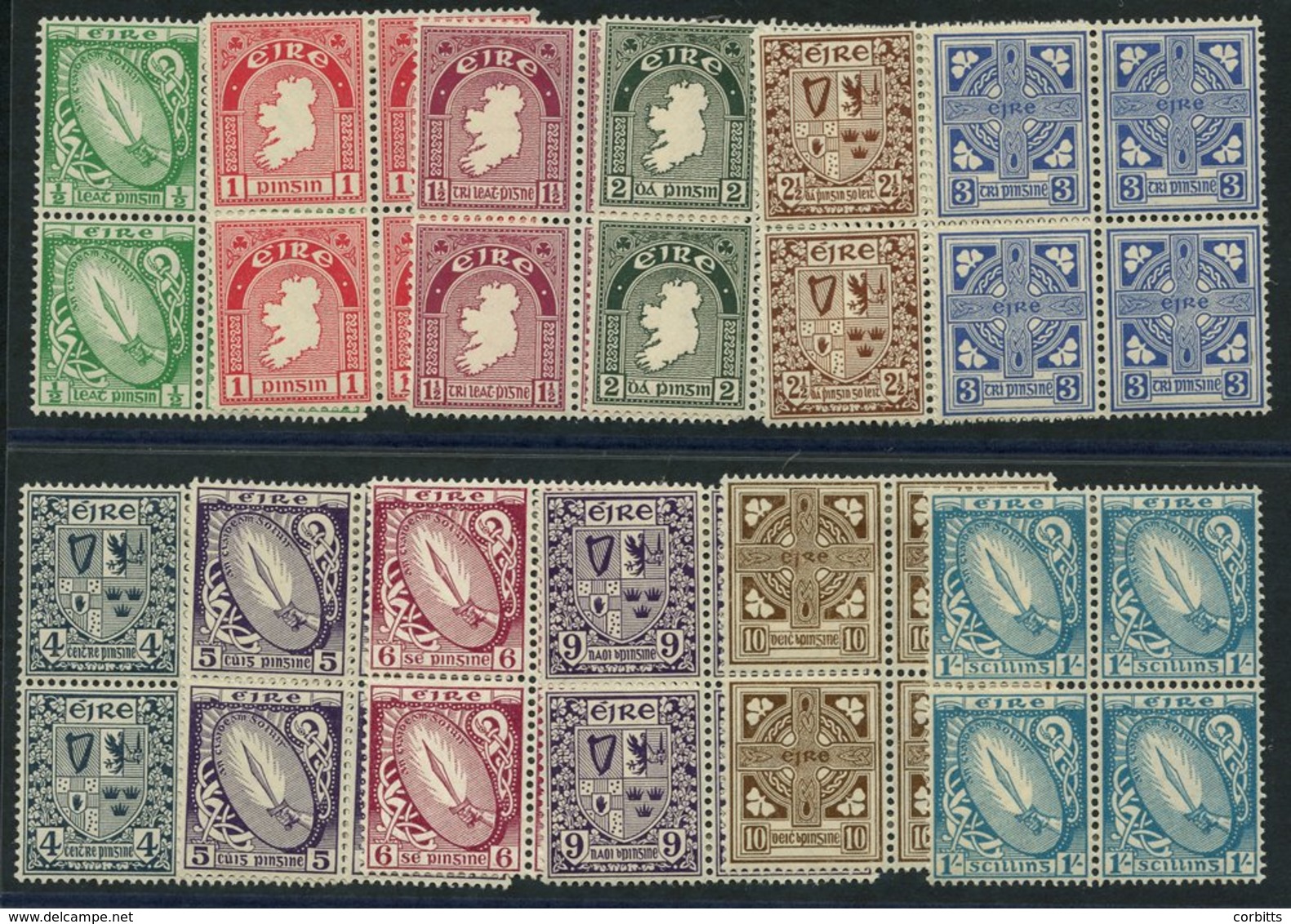 1940-68 Defin Set To 1s (less 8d & 11d) In M Blocks Of Four, From SG.111/122. (48) Cat. £400+ - Otros & Sin Clasificación