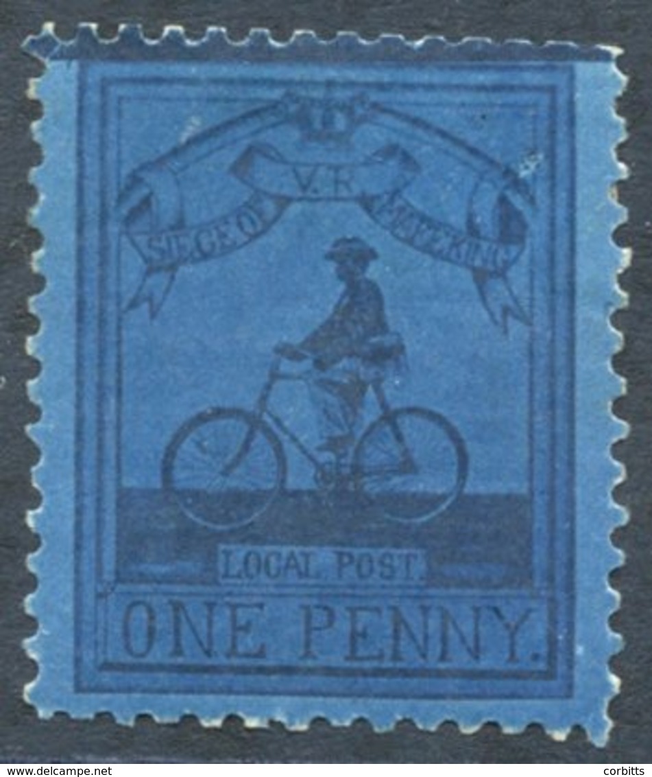 1900 1d Deep Blue/blue Goodyear, Fine M, SG.18, Cat. £1200. - Otros & Sin Clasificación