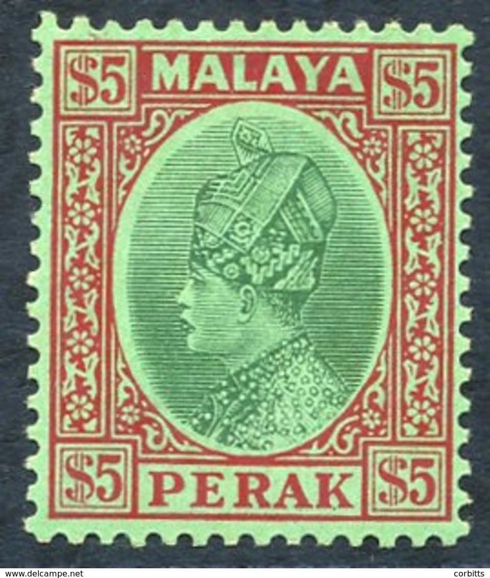 PERAK 1935-37 $5 Green & Red/emerald Fresh M, SG. 102. Cat. £170 (1) - Autres & Non Classés