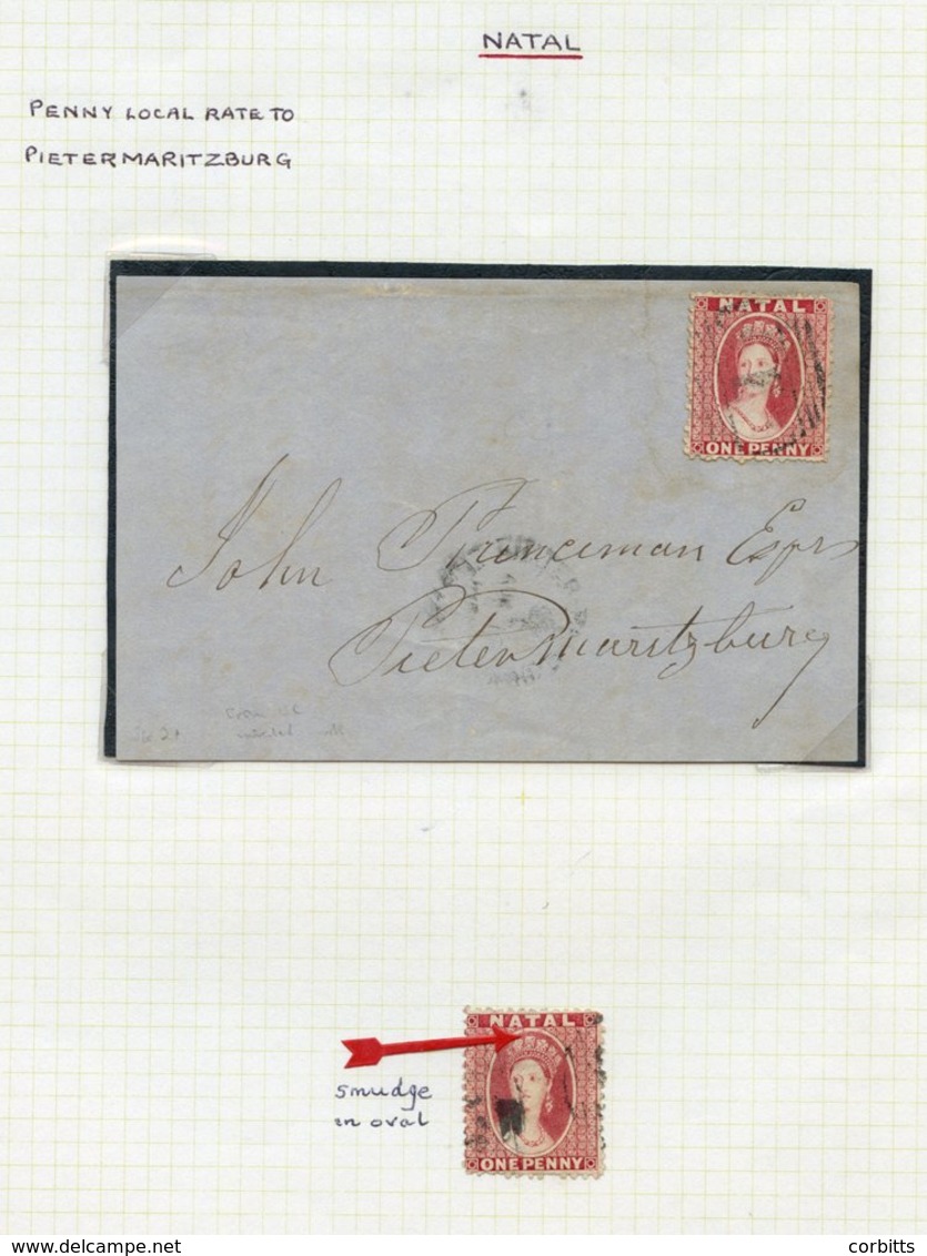 1859-63 U Accumulation Mounted On Three Pages With Perf 14 (rough Perf), Perf 13 & 12½ All Represented, Also A Cover Fro - Other & Unclassified