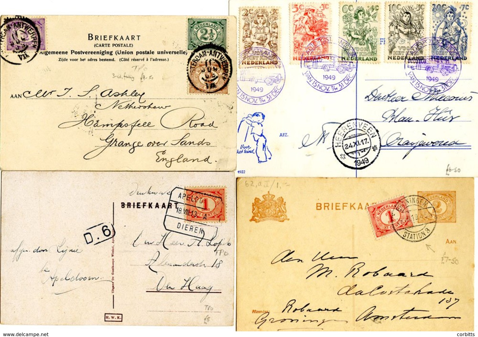 C1890's-1940's Railway Interest - Covers & Cards Showing A Variety Of Station & TPO Cancellations (30) Plus 2 Later With - Autres & Non Classés